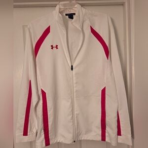 Under Armour Men's Jacket in White and Red